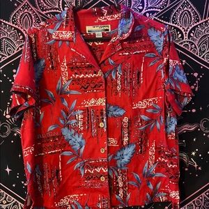 Red Hawaiian Style Shirt